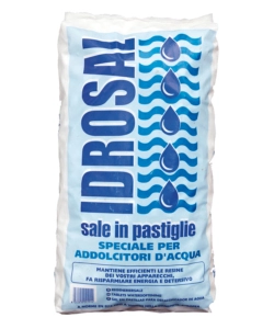 Sale in pastiglie idrosal per addolcitori d'acqua, sacco 25 kg